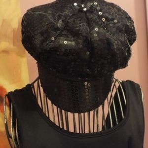 NWOT Cute black sequin hat